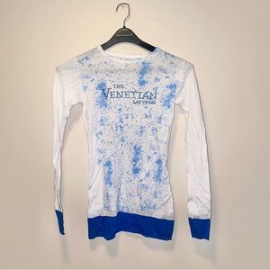 Venetian Las Vegas Y2K Bedazzled Cotton Blend Long Sleeve